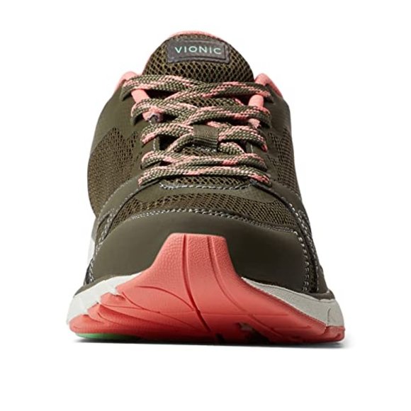Vionic Women's Olive and Pink Athletic Shoes - Picture 3 of 3